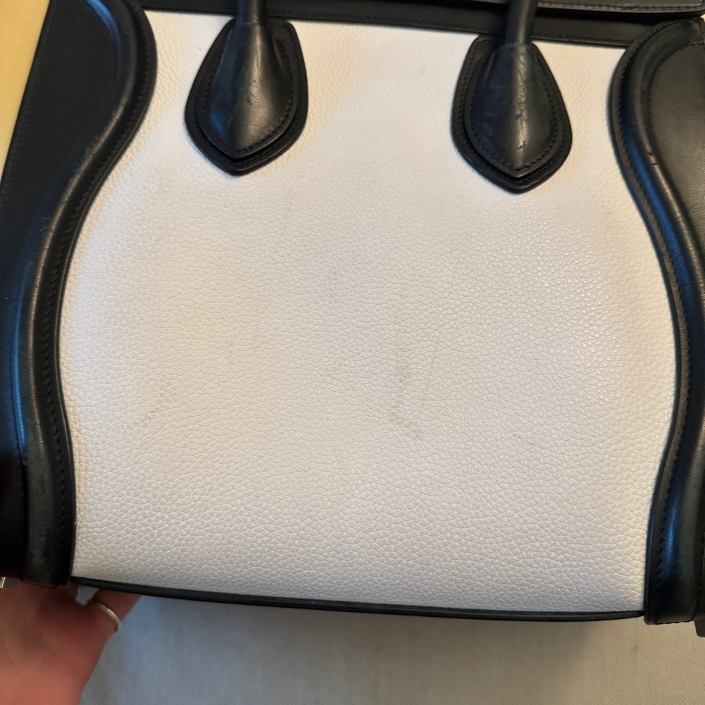 💛CELINE💛Tricolor Leather Micro Luggage Tote Bag - Picture 6 of 14
